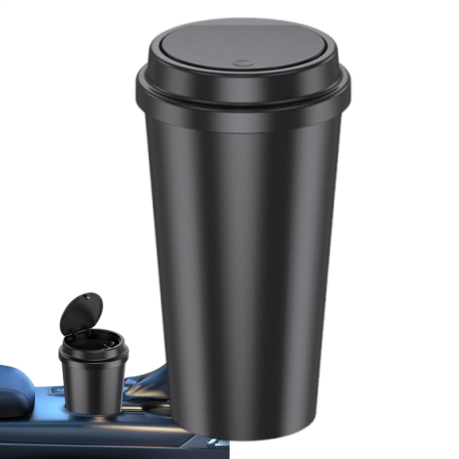 STHIRA® Car Trash Can with Lid - Car Gadgets Accessories | Cup Holder Trash Can with Lid | Leak Proof Dustbin Container Vehicle Accessories STHIRA® Car Trash Can with Lid - Car Gadgets Accessories | Cup Holder Trash Can with Lid | Leak Proof Dustbin Container Vehicle Accessories